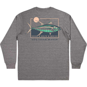 Southern Marsh Mens FieldTec Atun De Sol Heathered Long Sleeve T Shirt